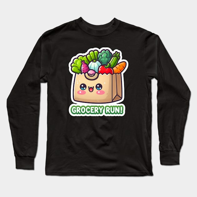 Grocery run Long Sleeve T-Shirt by Art of Matthew